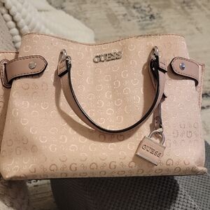 GUESS Blush Pink Monogram Tote